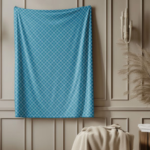 Elegante Blauwe Geruite Deken voor Home Decor
