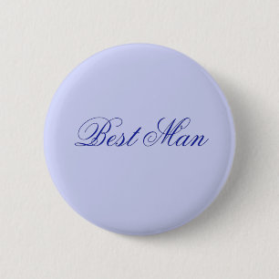 Elegante Blauwe Getuige Ronde Button 5,7 Cm