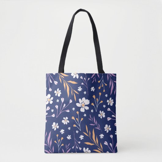 Elegante Blauwe Gevormde Canvas tas (Voorkant)