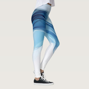 Elegante blauwe gradiënt Leggings