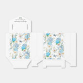 Elegante Blauwe Hortensia Bedankdoosjes (Uitgevouwen)