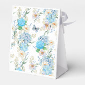 Elegante Blauwe Hortensia Bedankdoosjes (Achterkant)