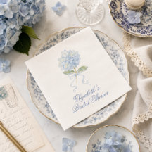 Elegante Blauwe Hortensia Bruidsdouche