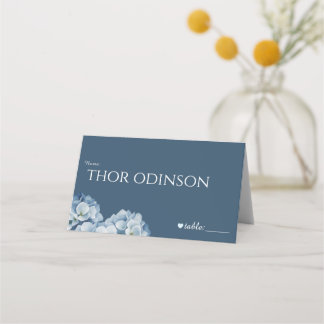 Elegante Blauwe Hortensia Lint Bruiloft