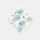 Elegante Blauwe Hortensia Servet (Hoek)