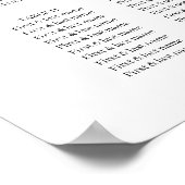 Elegante Blauwe Hydrangea Wedding Zitting Grafiek Poster (Hoek)