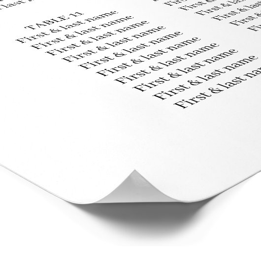 Elegante Blauwe Hydrangea Wedding Zitting Grafiek Poster (Hoek)