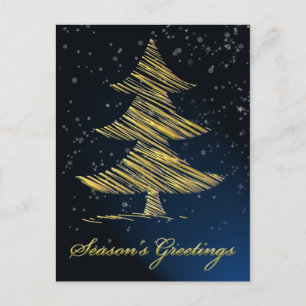 elegante blauwe kerstkaarten met feestelijke kerst feestdagenkaart
