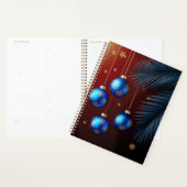 Elegante Blauwe Kerstversiering Planner (Display)