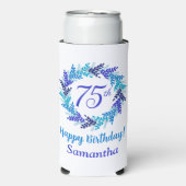 Elegante Blauwe Krans 75e Verjaardag (Seltzer Voorkant)