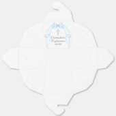 Elegante blauwe lint boog bevestiging partij bedankdoosjes (Ongevouwen)