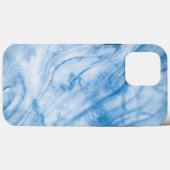 Elegante Blauwe Marmer Case-Mate iPhone Case (Achterkant (horizontaal))