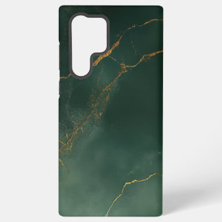 Elegante blauwe marmeren stenen telefoonhoes samsung galaxy hoesje