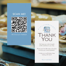 Elegante Blauwe Mixer Laat een Review QR Code