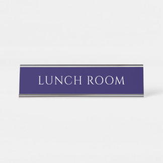 Elegante Blauwe Naambord Lunchruimte Bureau Naambordje