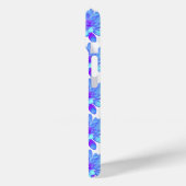 Elegante blauwe paarse bloem Case-Mate iPhone case (Achterkant / Links)