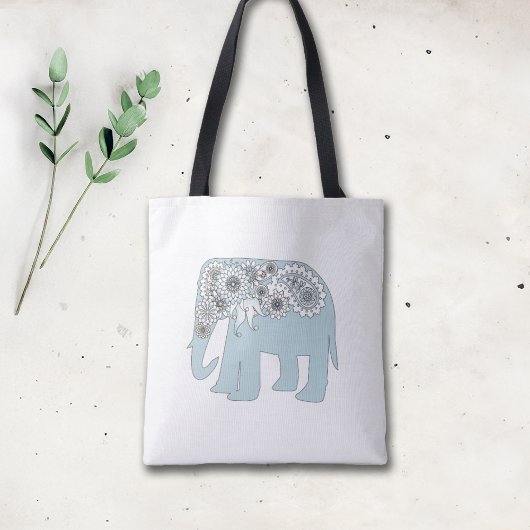 Elegante blauwe Paisley olifant Draagtas