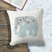 Elegante Blauwe Paisley Olifant