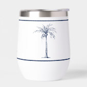 Elegante blauwe palmboom gepersonaliseerd (Links)