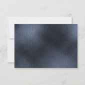 ELEGANTE BLAUWE ROOS RSVP-UITNODIGING MET RELIËFDR KAART (Achterkant)