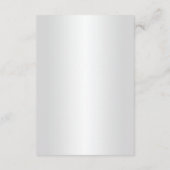 Elegante Blauwe Rozen Bruiloft Details Informatiekaartje (Achterkant)