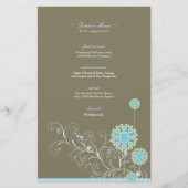 Elegante Blauwe Sneeuw Bloem wervelt Winter Bruilo (Voorkant)