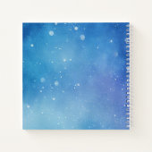 Elegante blauwe spreeuwendagboek notitieboek (Achterkant)
