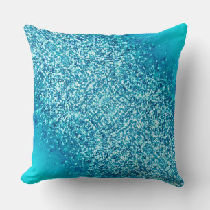 Elegante Blauwe Vorst Glans Worp Kussen 2