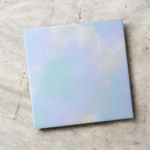 Elegante Blauwe Waterverf Abstracte Kunst voor Mod