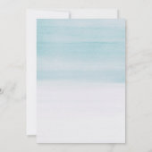 Elegante Blauwe Waterverf bruiloft | nautisch schr Kaart (Achterkant)