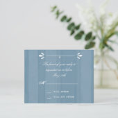 Elegante Blauwe Waterverf RSVP (Staand voorkant)