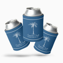 Elegante Blauwe Witte Palmboom Persoonlijk
