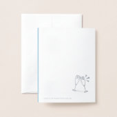 Elegante blauwe zilveren folie trouwkaarten voor d folie kaarten (Met envelop)