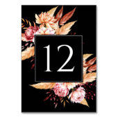 Elegante Blauwgroen Boho Floral Wedding Kaart (Achterkant)
