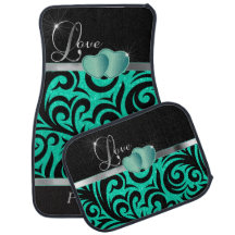 Elegante Blauwgroen Glitter Liefde