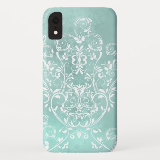 Elegante Blauwgroen wervelingen Case-Mate iPhone Case (Achterkant)