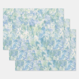 Elegante blauwgroene marmeren inpakpapier vel