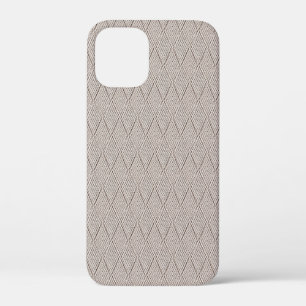 Elegante Bleek Crème Nep-diamant Breipatroon iPhone 12 Mini Hoesje