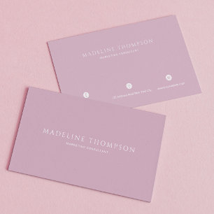 Elegante Bleek Lavendel Minimalistisch Visitekaartje