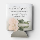 Elegante Bleke perzik gespiegeld Roos bruiloft Dan Blikjeskoeler (Achterkant)