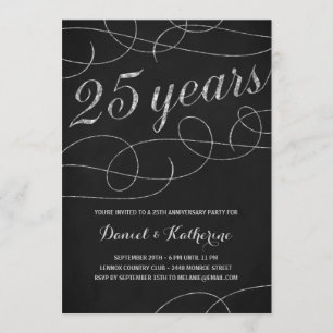 Elegante Bloei 25-jarig jubileumfeest Kaart
