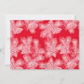 Elegante bloeiende script rode vakantie fotokaart feestdagenkaart (Achterkant)