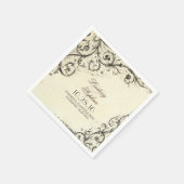 Elegante bloeit bruiloft papieren servetten (Hoek)