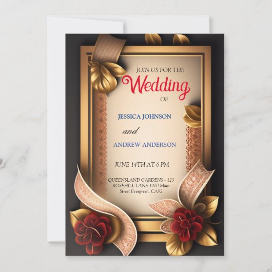 elegante bloem 3d kaart (Voorkant)