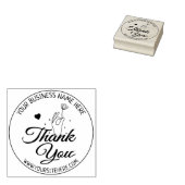 Elegante Bloem Bedankt Rubberstempel (Gestempeld)