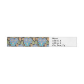 Elegante Bloem Blauw Periwinkle Floral Classic Adreslabel Wikkel (Individueel)