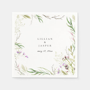 Elegante Bloem Botanisch Servet