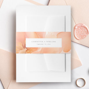 Elegante Bloem Bruiloft Uitnodigingen Wikkel