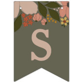 Elegante bloem bruiloftsshower vlag banner (Tweede vlag)