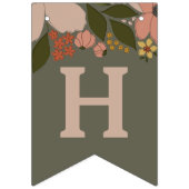 Elegante bloem bruiloftsshower vlag banner (Derde vlag)